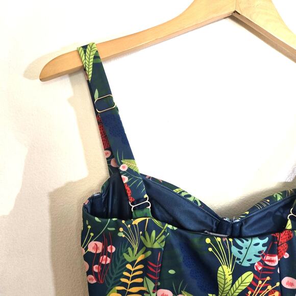 Cocopalm One Piece Jungle Corset Maillot Swimsuit Size S - Picture 6 of 9